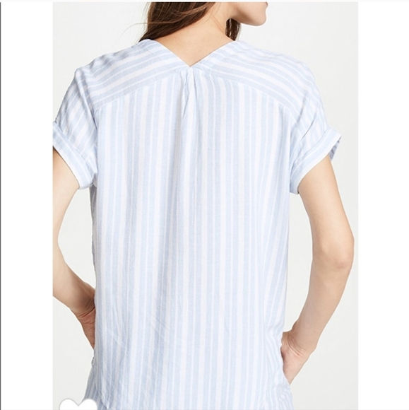 Rails Jeri Holland Striped Lace Up Pullover Short Sleeve Top - Picture 3 of 16